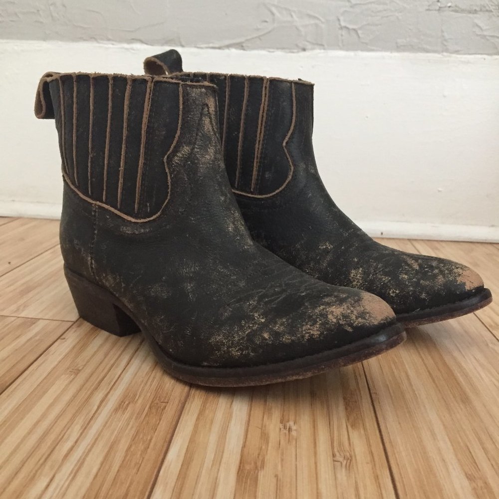 Matisse Distressed Leather Western Bootie